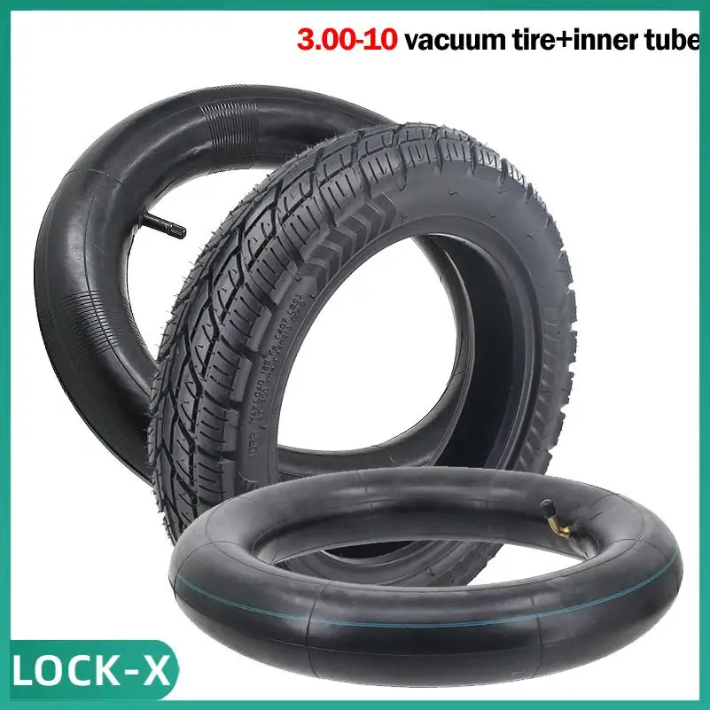 Suitable for motorcycle 3.00-10 explosion-proof tires 14 inch vacuum tubeless tires 3.00-10 inner tubes