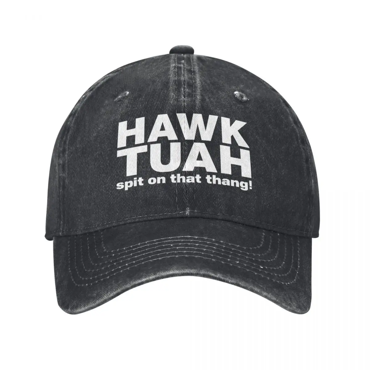 

Baseball Cap Hawk Tuah Meme Outfits for Men Women Classic Distressed Washed Spit On That Thang Headwear Adjustable Fit