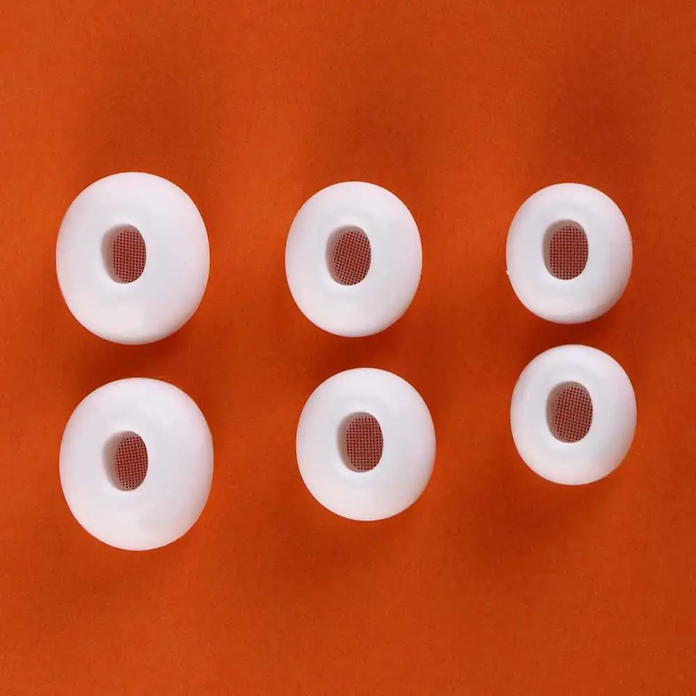 1pair Ear Tips Accessories Earmuffs Earplug Cover Soft XS/S/M/L Ear Tips White Silicone Headphone Eartips For Airpods Pro 1/2