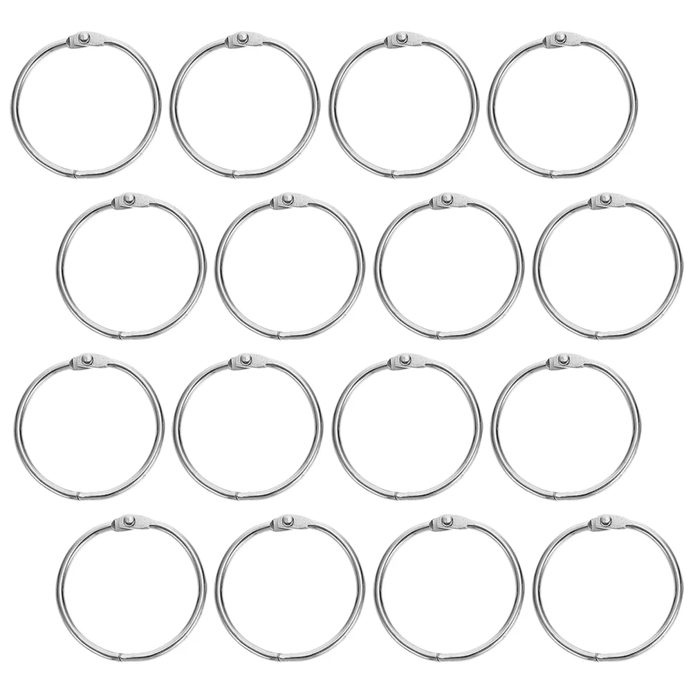 20 Pcs Ring Binder Key Clips Book Craft Rings Loose Leaf Binding Small Metal for Crafts
