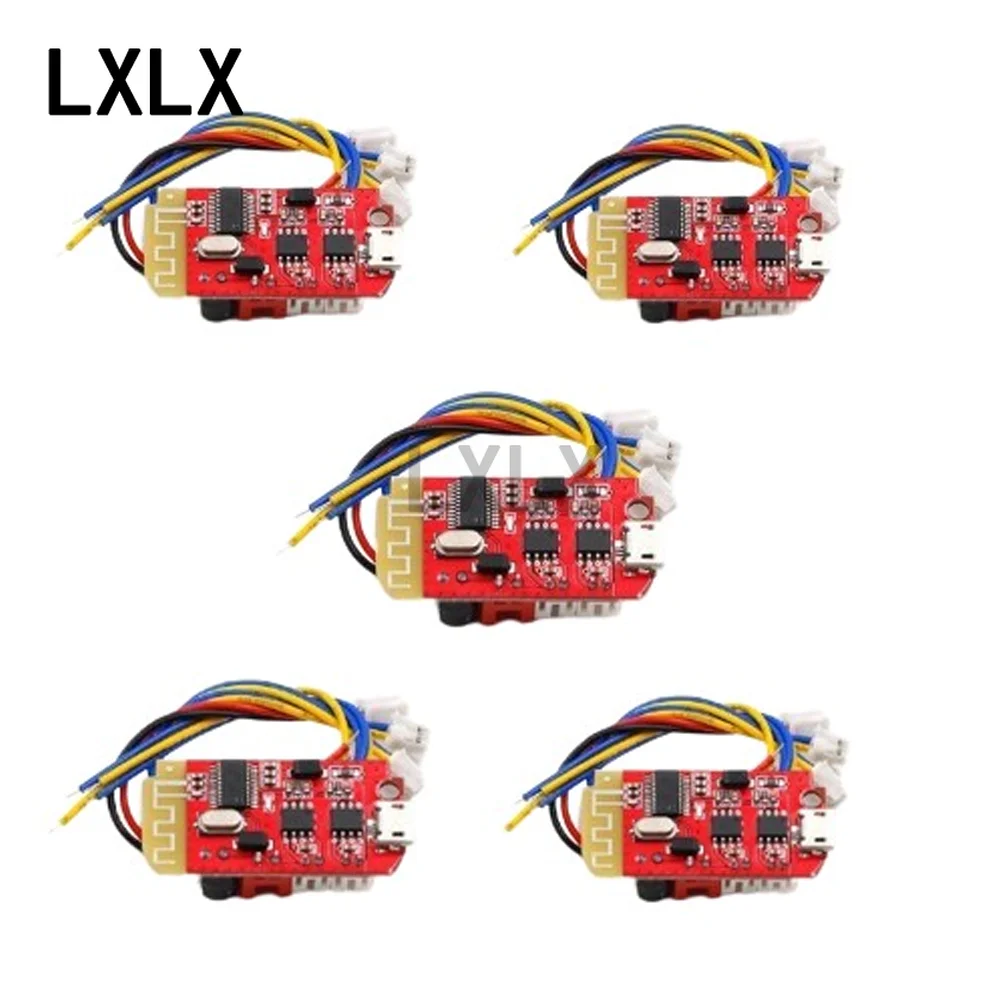 LXLX1 5 Pcs CT14 Mini 4.2 Stereo Bluetooth Amplifier Board Audio Module Class F 5W+5W with Charging DIY Modified Speaker