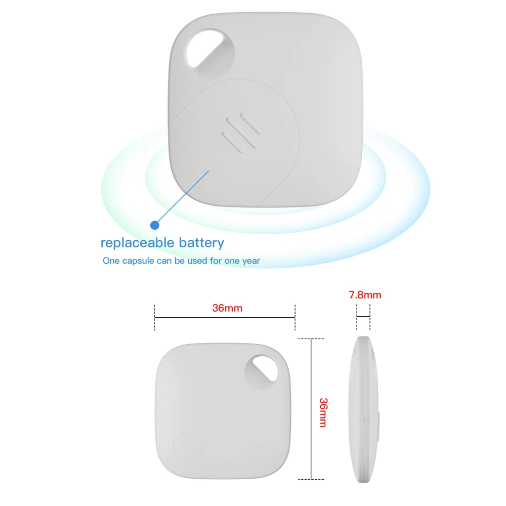 Mini Dog Tracker Smart Air Tag Tracker For IPhone Key Finder Anti Lost Alarm Cat Dog Tracking Electronic Pet Tracker Location