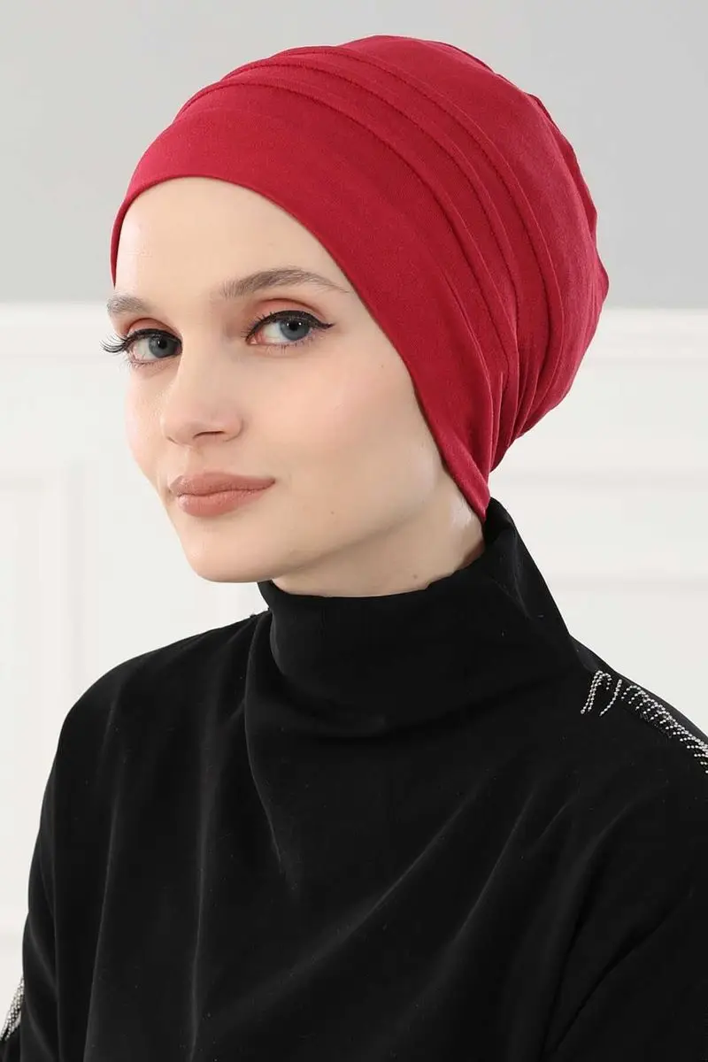 Boina modelo hijab osso borgonha