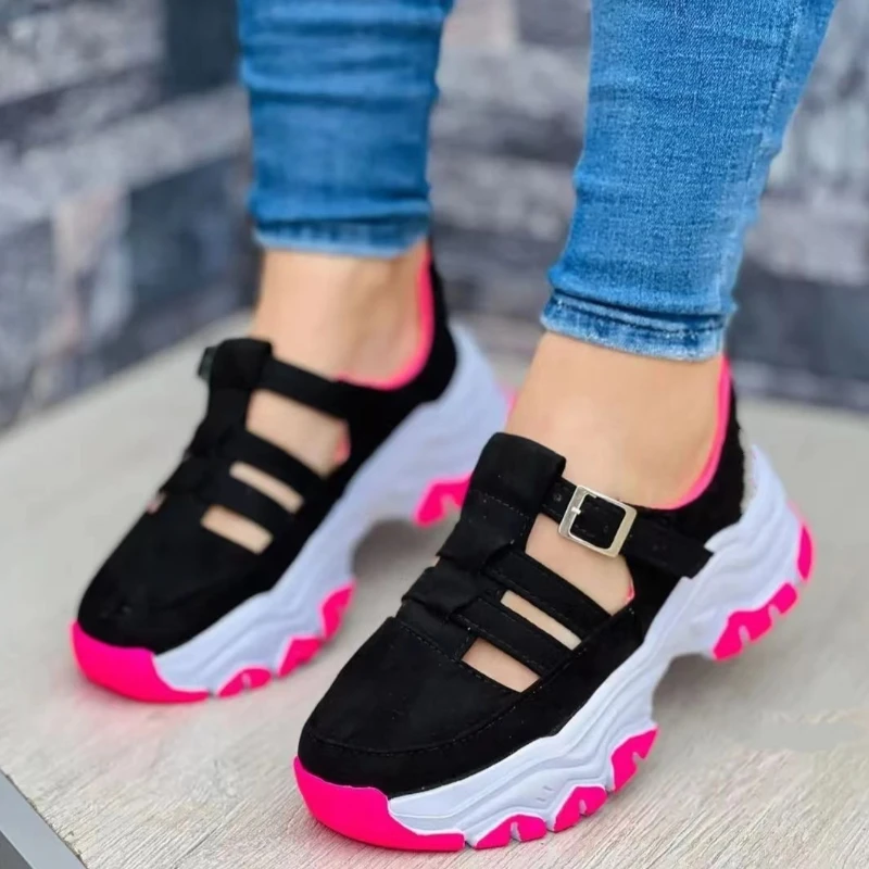 Women Sneaker Autumn Casual Breathable Suede Leather Platform Sport Shoes Fashion Running Walking Lace Up Ladies Shoes Sneakers