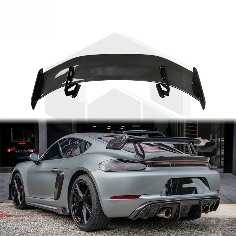 

Dry Carbon Fiber GT4RS Style Rear Wing 718 982 981 Cayman Boxster Rear Sp Spoiler Diffuser Aerodynamic Trunks