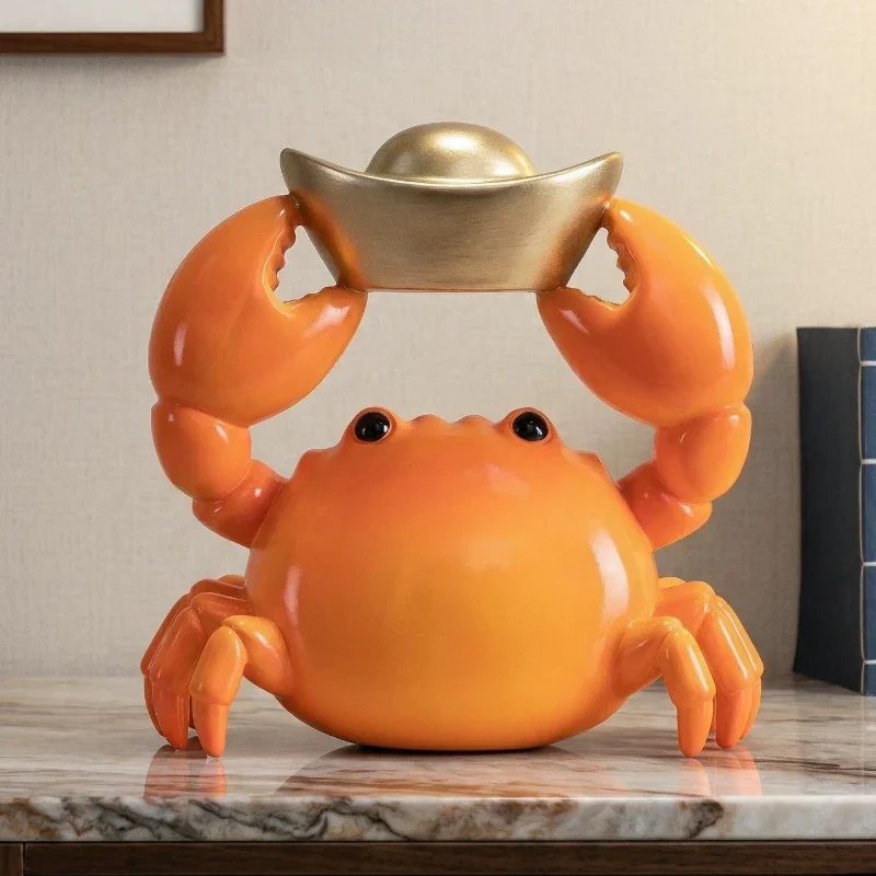 Having Money in Hand Crab Ornaments TV Cabinets Wine Cabinets Office Decorations Tea Rooms Desktop Decorations Home Crafts
