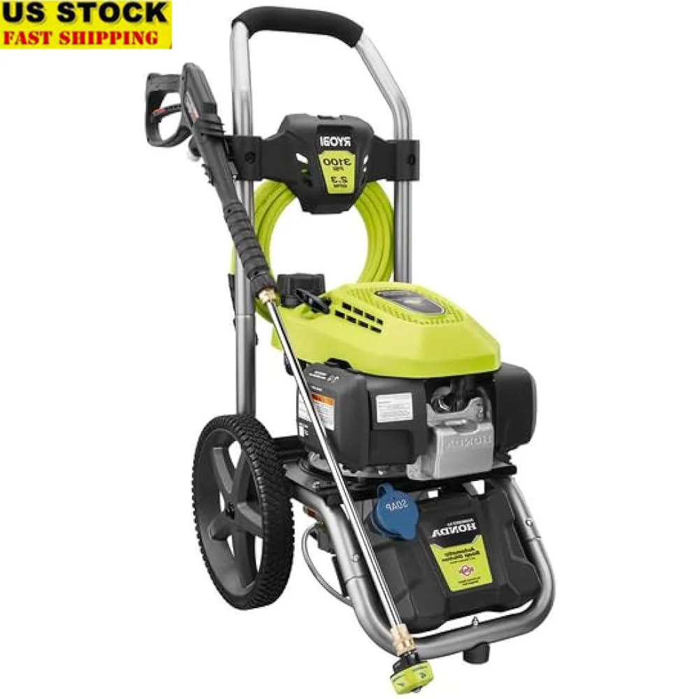 

3100 PSI Gas Pressure Washer 2.3 GPM Honda Engine 5-in-1 Nozzle 35 ft High Pressure Hose Extension Wand
