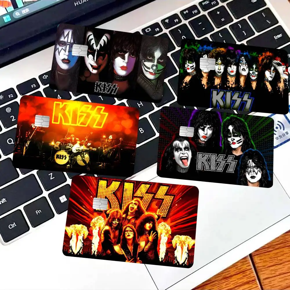 Glam GLITZY K-Kiss BAND Anime Front Cover Film Sticker Skin for Credit Debit Card Small Large Chip