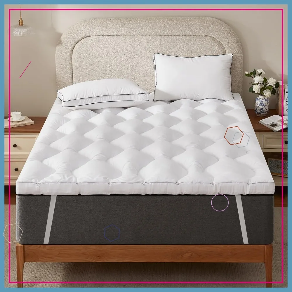 

3 Inch Memory Foam Mattress Topper Queen Size for Back Pain Relief, Soft Breathable Pillow Top 80x60x3 Inch