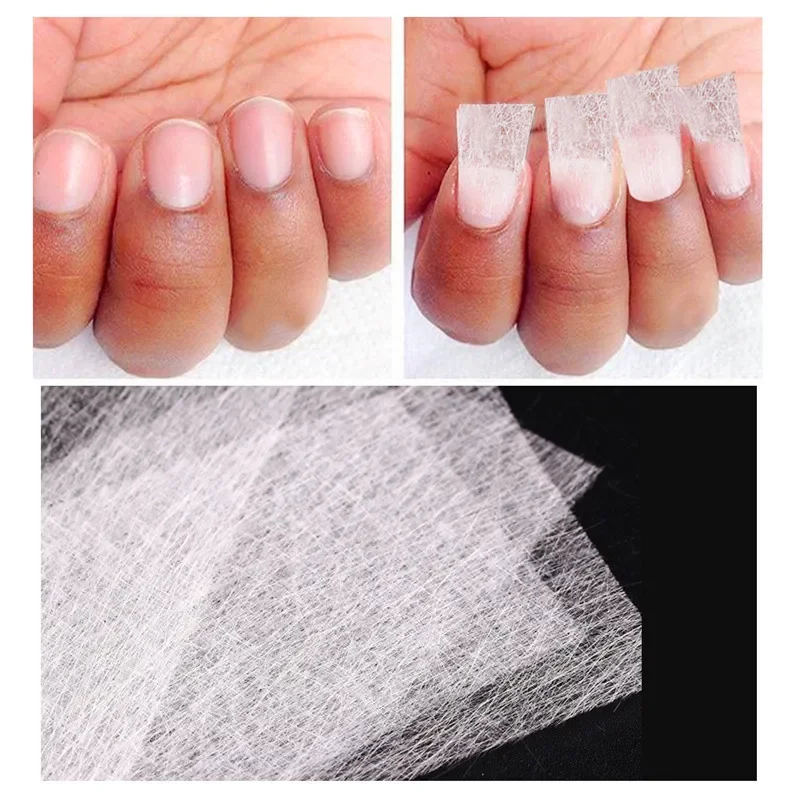 10/20pcs Nail Extension Silk Fiberglass Non-woven Silks Form Wrap Manicure Building UV Gel French Acrylic Tips Glass Fiber Paper