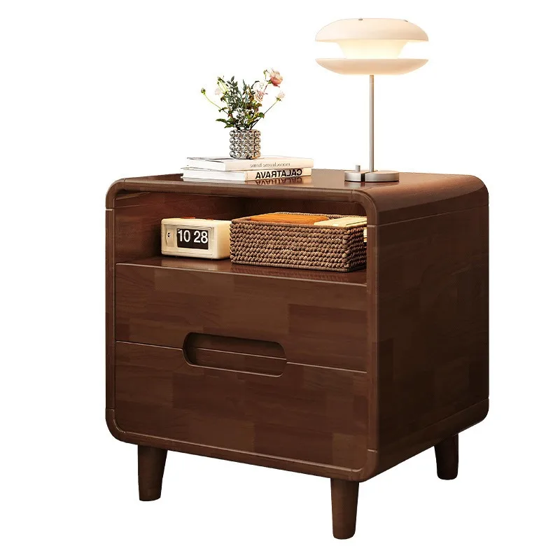 Solid wood bedside tables, popular bedside shelves in household bedrooms, medieval small bedside cabinets, storage cabinets