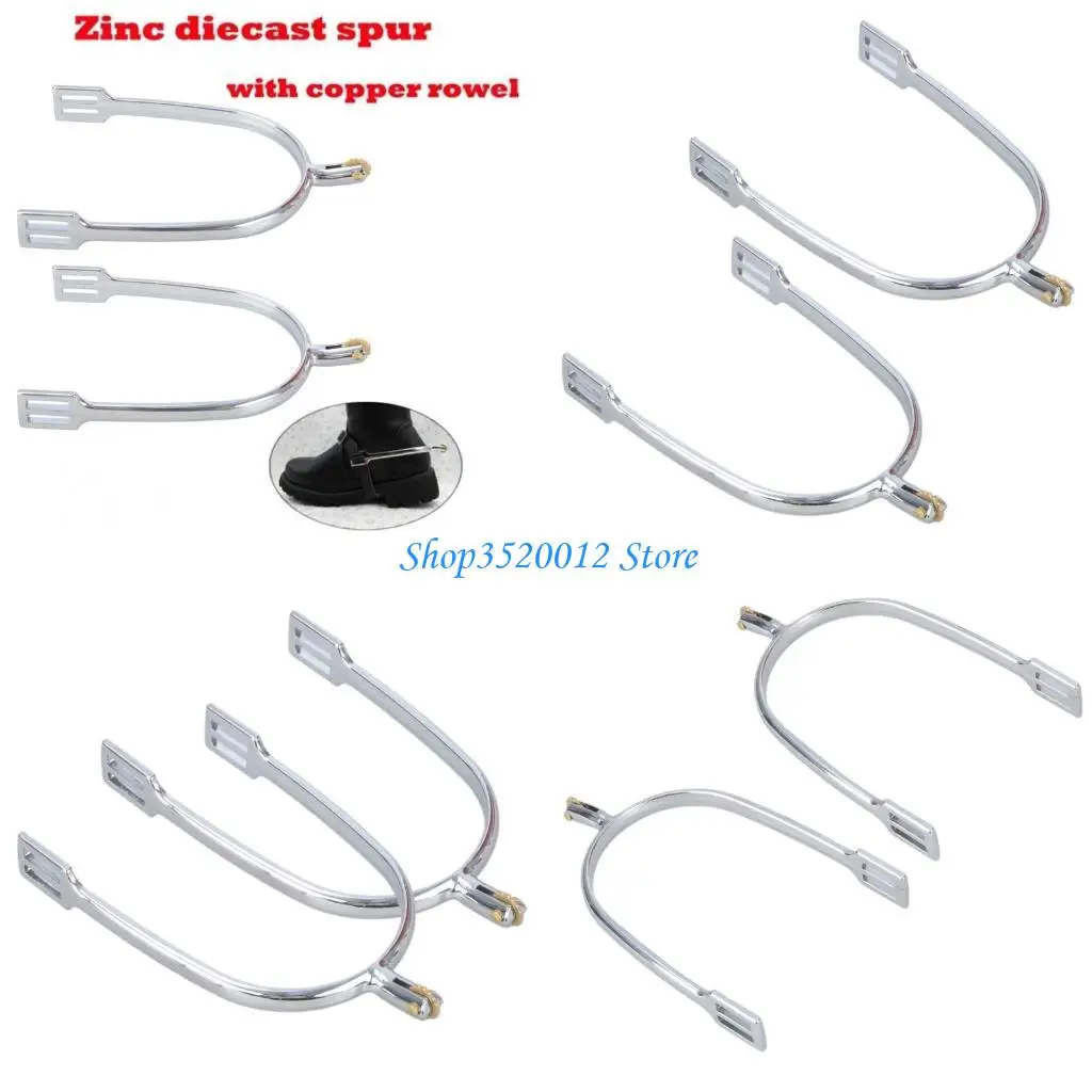 

27RD Zincs Alloys Horse Spur Mens Roping Spur with Copper Gear Horse Riding Accessories