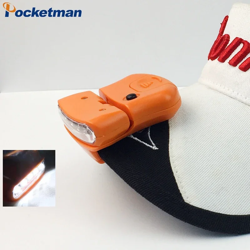 

Portable LED Headlamp Lightweight Hat Clip Lamp 5 LED Adjustable Cap Brim Head Light Waterproof Head Lamp