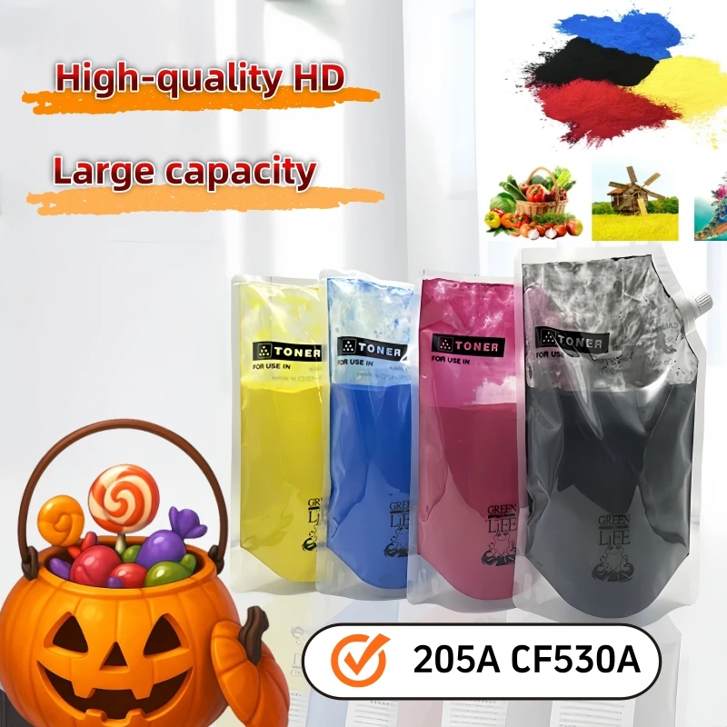 

500 г/пакет 205A CF530A тонер-порошок, совместимый для HP Laserjet Pro M154a M154nw MFP M180n M181fw, цветной тонер для принтера