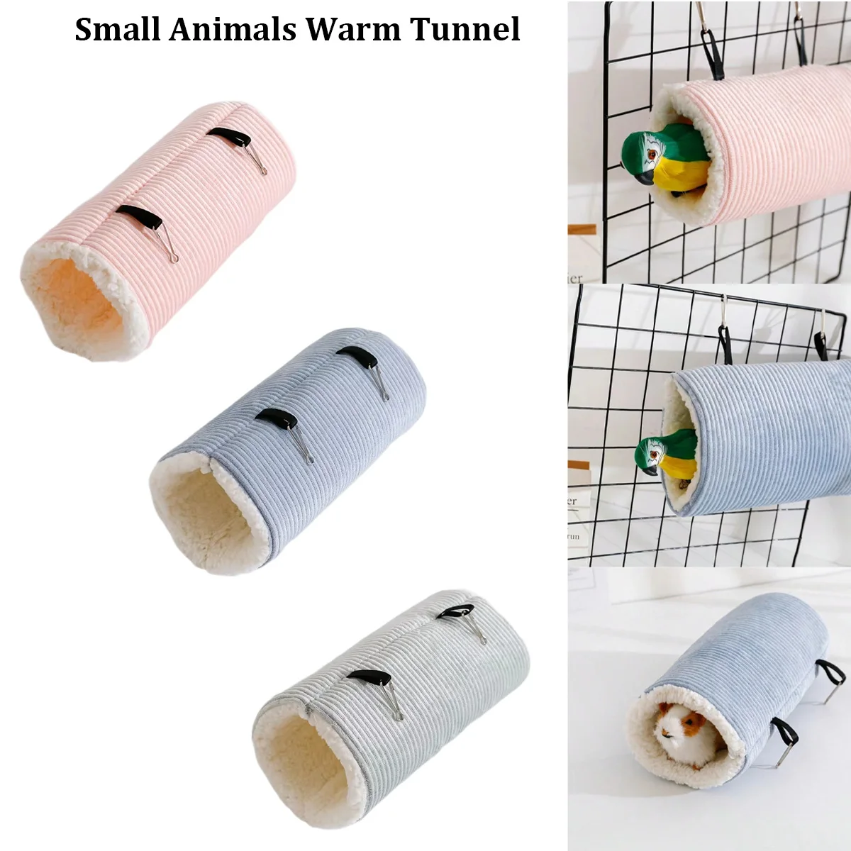 Piccoli animali Tunnel caldo Hamster Tunnel Amaca Gabbia sospesa Amaca altalena per scoiattolo riccio coniglio porcellino d'India Piccolo animale