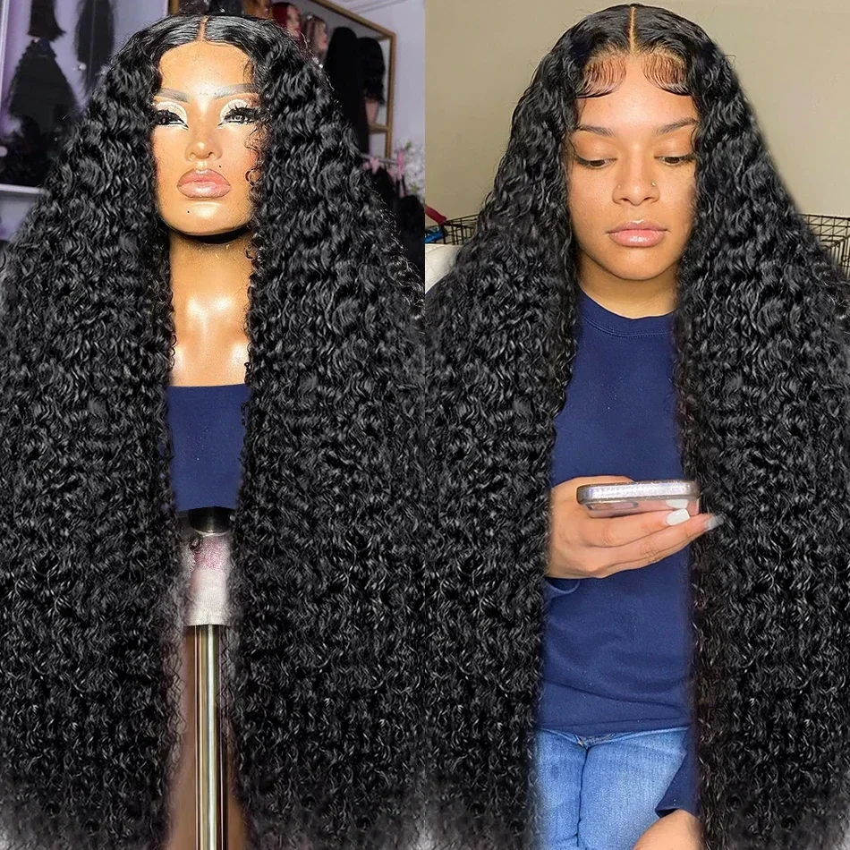 Deep Wave 13x6 Hd Lace Frontal Wig Brazilian 30 34 inch Lace Front Human Hair Wigs Preplucked Curly 5x5 Closure Human Hair Wigs