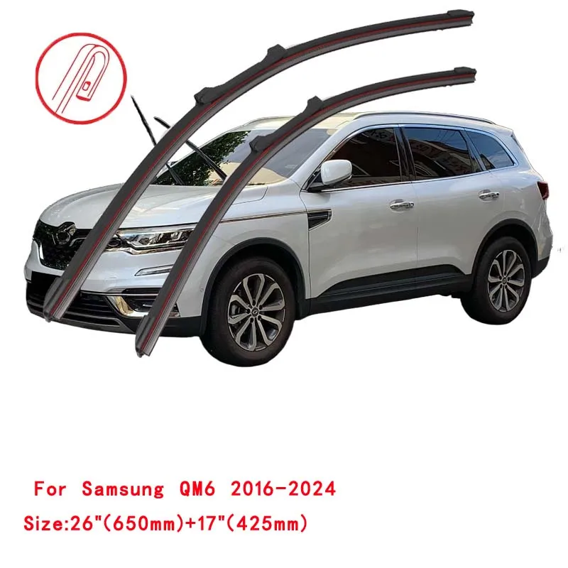 Para samsung qm6 2016-2024 lâmina de limpador de pára-brisa do carro frente escovas arruela acessórios substituição de limpeza de janela