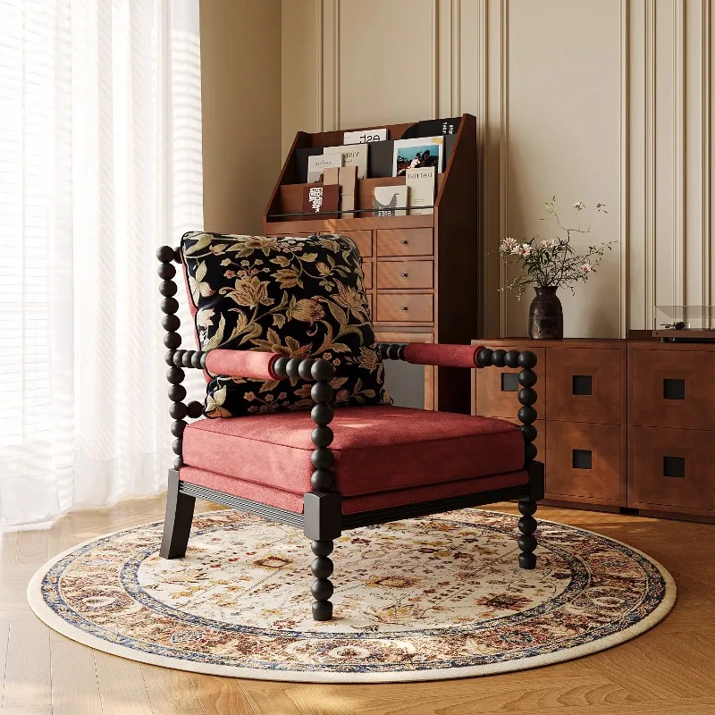 

Средневековый французский жемчужный стул, американский ретро тканевый односпальный диван, кресло для отдыха на балконе для гостиной