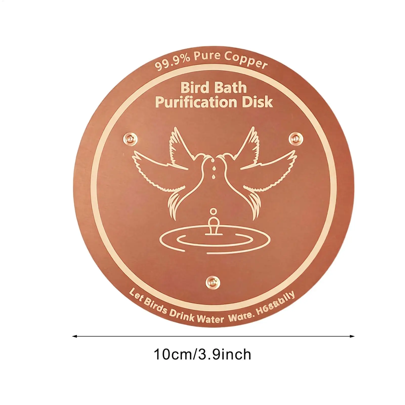 Bird Bath Copper Disk Small Self-Cleaning Birdbath Accessories Hummingbird Bath Purification Disk For Gardeners Homeowners view 6