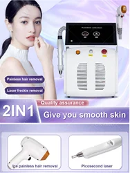 Diode Laser 2 in 1 Picosecond Laser Tattoo Removal And Hair Removal Switched Machine pico second laser epilator for women