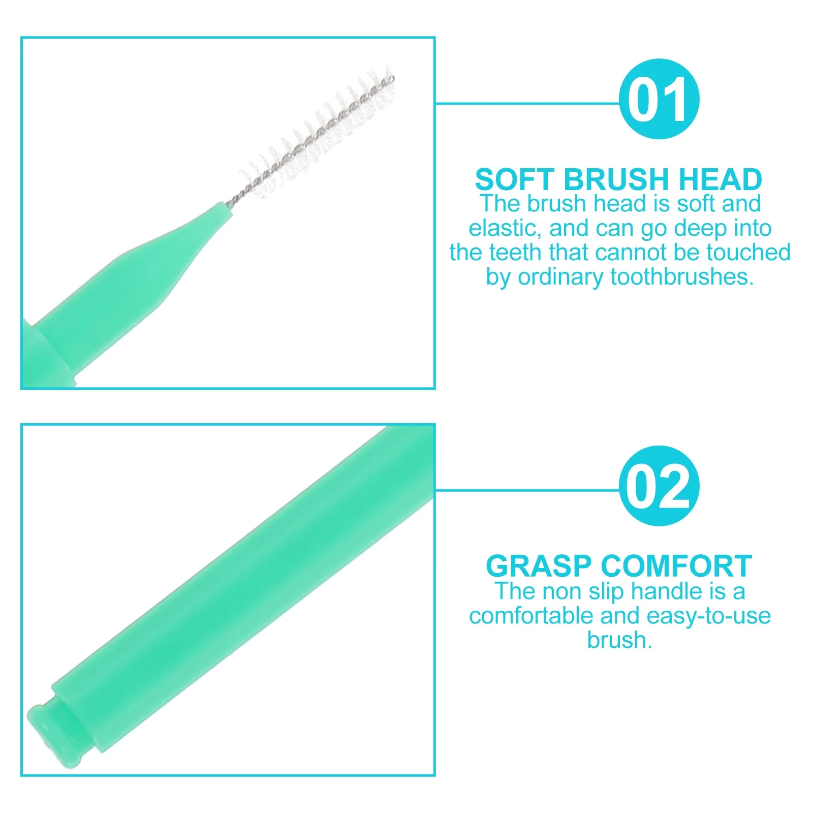 10Pcs Interdental Cleaning Brushes Portable Durable Tooth Flossing Picks Oral Care Tools Teeth Gap Cleaner Interdental Brush