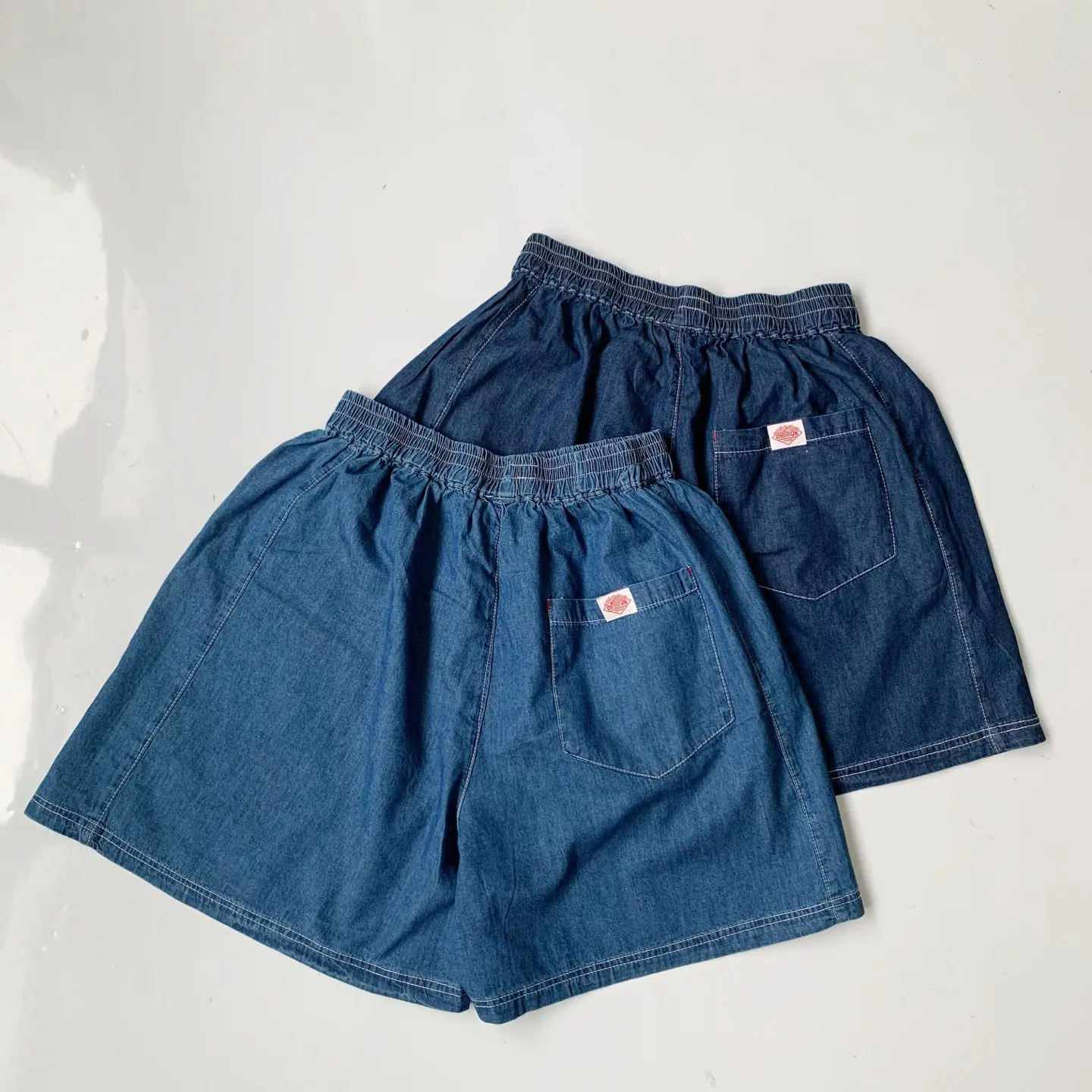 Summer 2026 Women's Loose Cotton Denim Shorts Side Pocket Versatile mid Waist Straight Leg Japanese Style Commuter Shorts