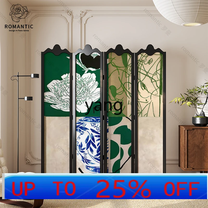 CX hotel lobby live stream background wall screen partition modern simple bedroom folding mobile