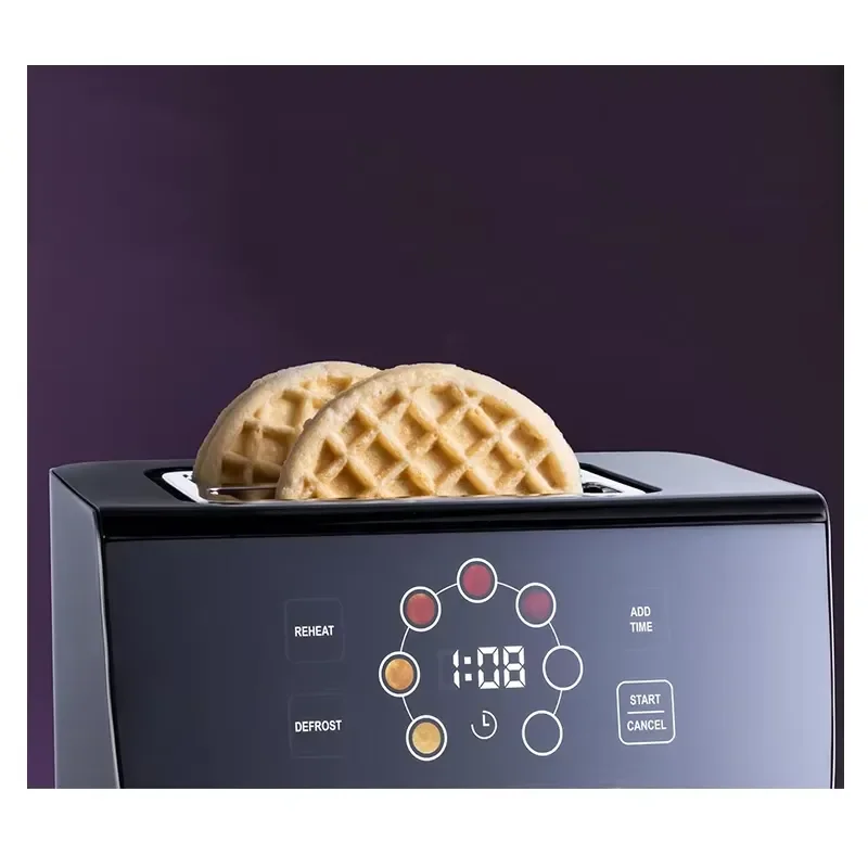 Smart 2-Slice Toaster Touch Screen Display 8-Bread Capacity 7-Browning Modes Automatic Lowering Raising Digital Countdown