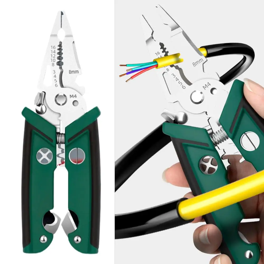 18 في 1 متعددة الأغراض سلك متجرد كهربائي Crimpe كماشة مزدوجة شفرة سلك متجرد كماشة أداة اليد المهنية #2