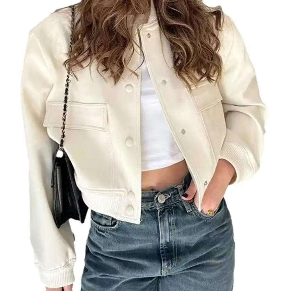 Veste de Baseball à Manches sulfpour Femme, Manteau Blanc à lèvent, Collection Automne Hiver 2024