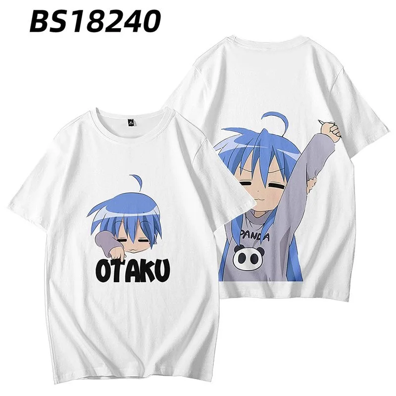 Lucky Star Izumi Konata 3D Printing T-shirt Summer Fashion Round Neck Short Sleeve Popular Japanese Anime Streetwear