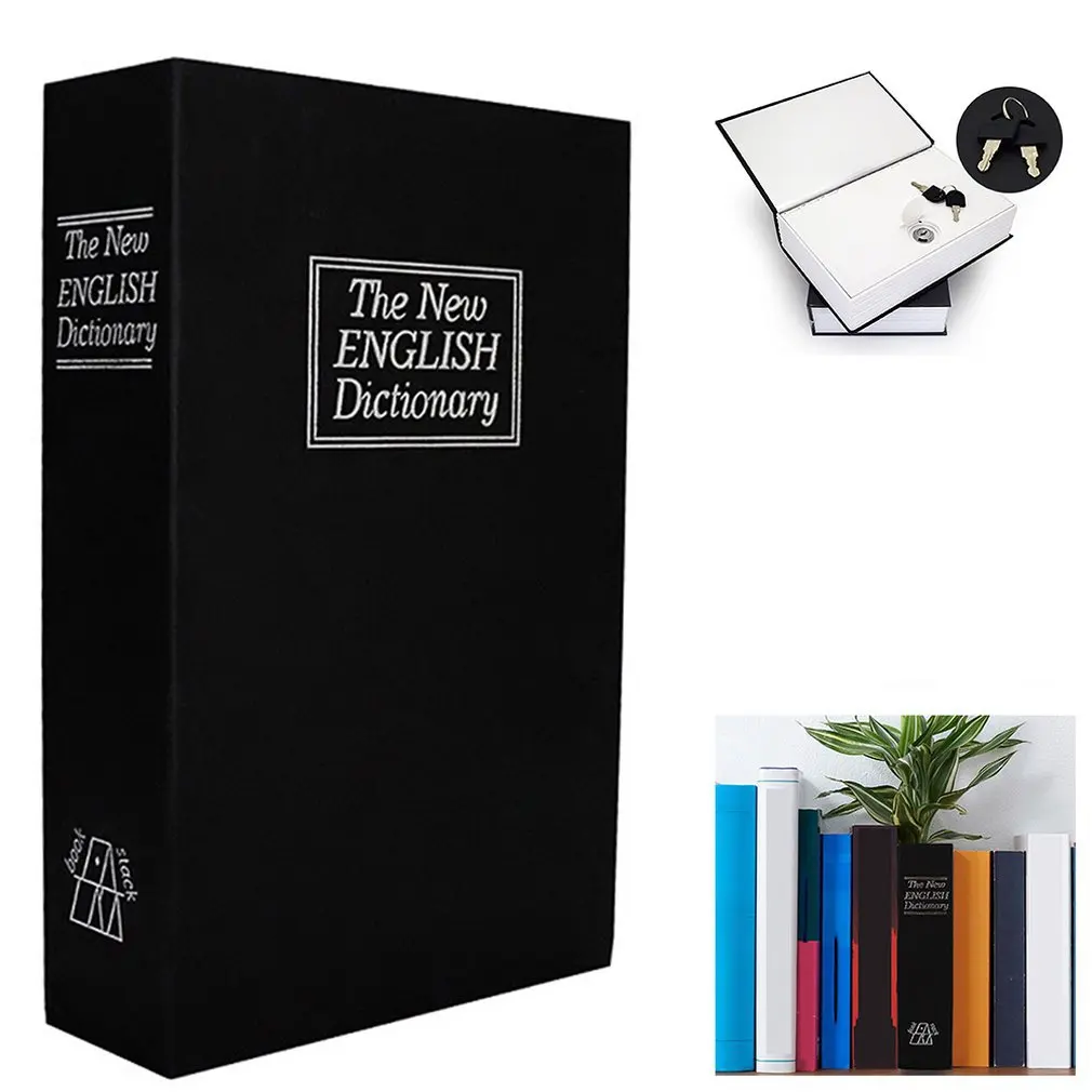 Cassetta di sicurezza salvadanaio libro segreto per monete salvadanaio sicurezza cassaforte nascosta contanti deposito di denaro gioielli armadietto con Password digitale