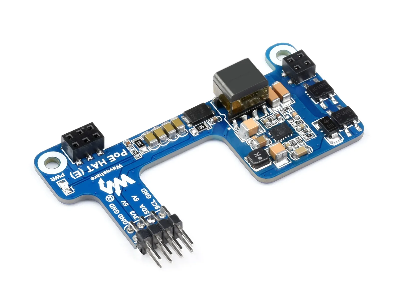 Waveshare PoE HAT (E) For Raspberry Pi 3B+/4B, 802.3af-Compliant Mini Body, Power over Ethernet HAT for Raspberry Pi