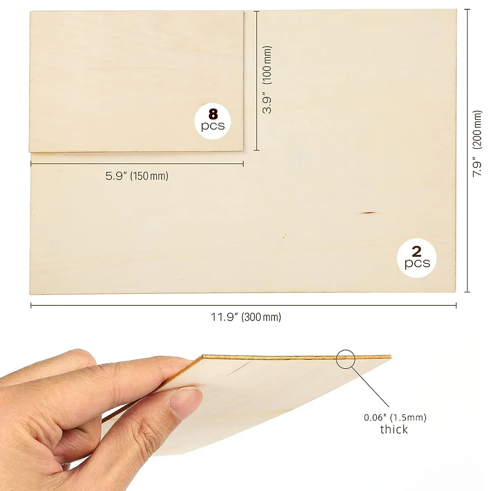 Multi Size Basswood Plywood Aviation Handmade Model Layer Board Plank Drawing Board Model Material Wood DIY Crafts