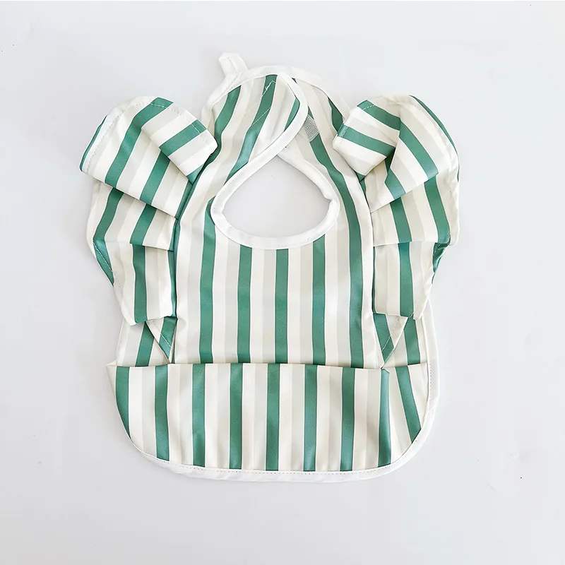 Baby Waterproof Bibs Boys Girls Feed Pocket Burp Infant Meals Bib Soft PU