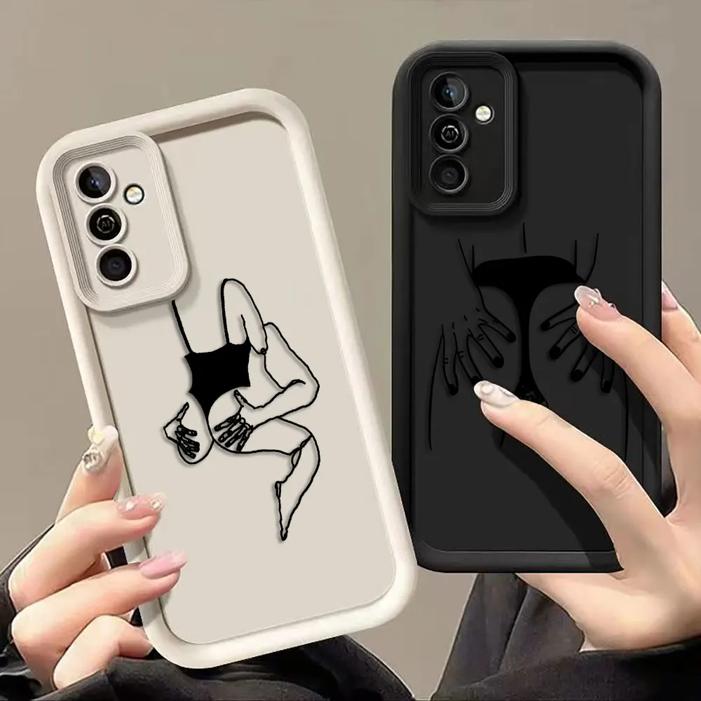 Funda de teléfono artística divertida y Sexy para Samsung Galaxy S26 S25 S24 S23 S22 S21 FE S20 ULTRA PLUS, Funda de silicona