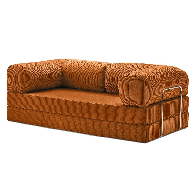 Retro modular vacuum compression folding teddy sofa bed American living room sofa bed