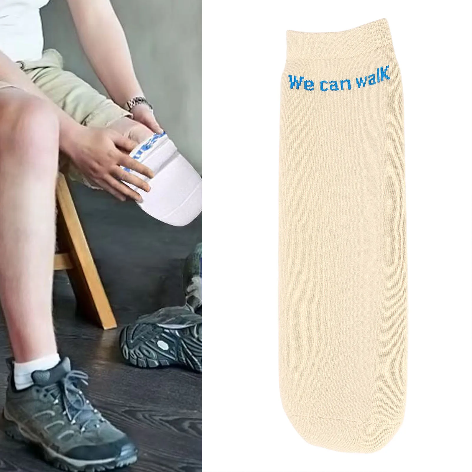 Amputee Socks Stump Shrinker Prosthetic Stump Shrinker Below Knee High Elasticity Thickened Gel Prosthetic Sleeve for Amputees