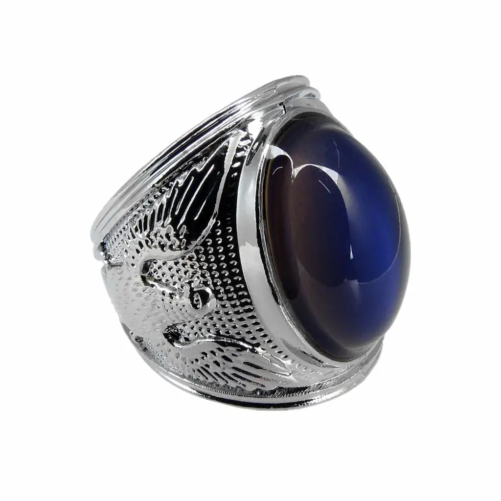 المزاج البيضاوي تغيير الأحجار الكريمة الحساسة خمر الشرير خواتم اختيار حجم 20 مللي متر/21 مللي متر/22 مللي متر/23 مللي متر خواتم الشعور العاطفي #6