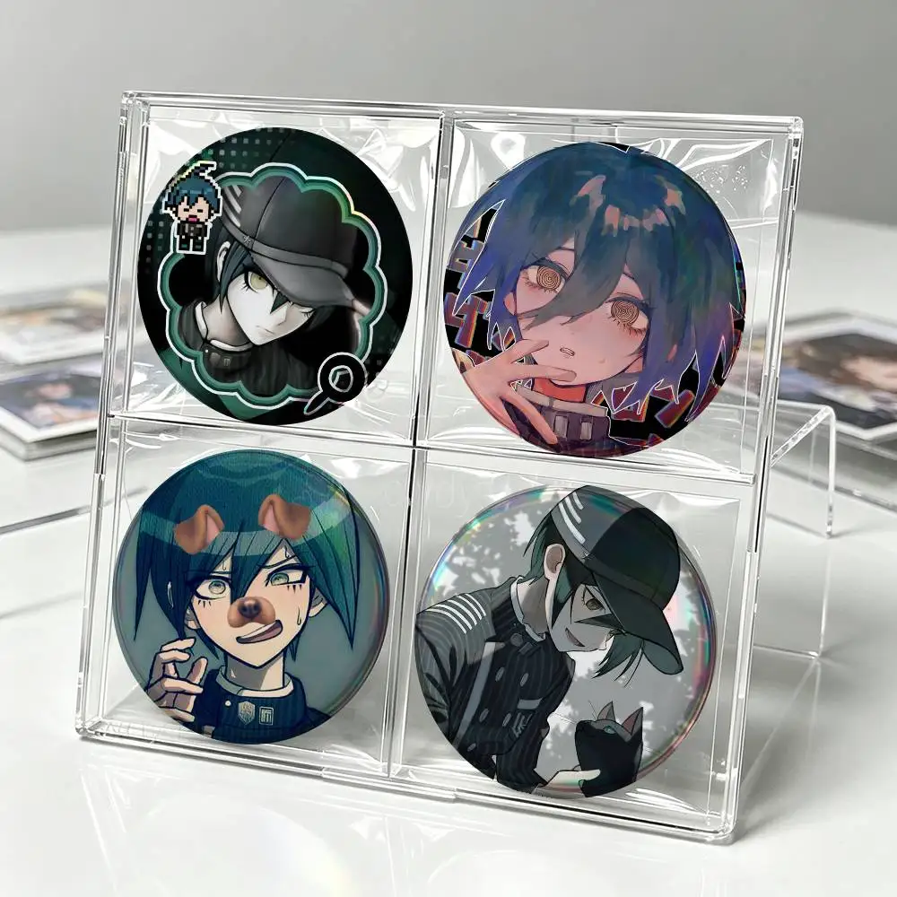 Cool H-Shuichi Saihara-W    Soft Button Pin Funny Silly Gnarpy On A Skateboard Meme Badge Gamer Collection Gifts