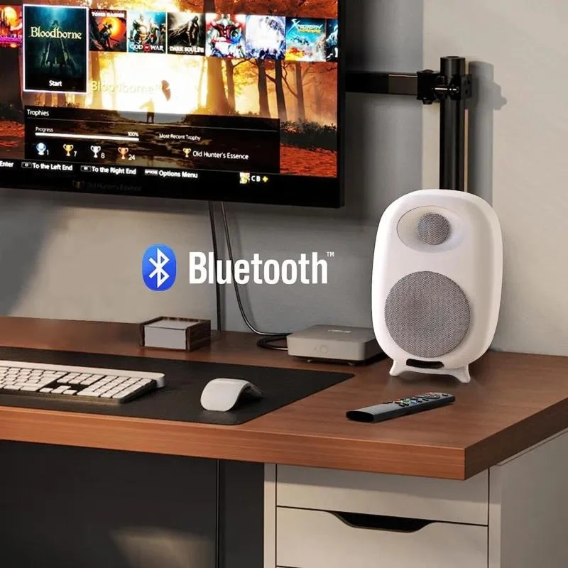 For High Fidelity 3 Inch Active Bookshelf Speaker Two Way HiFi Stereo Home Audio System