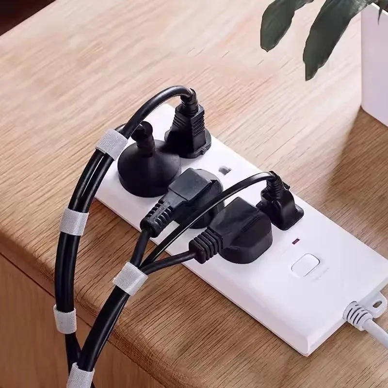 Nylon SelfAdhesive Hook Integrated Zip Tie Data Cable Organizer Office Gardening Organizer Bundling 2In1 image 4