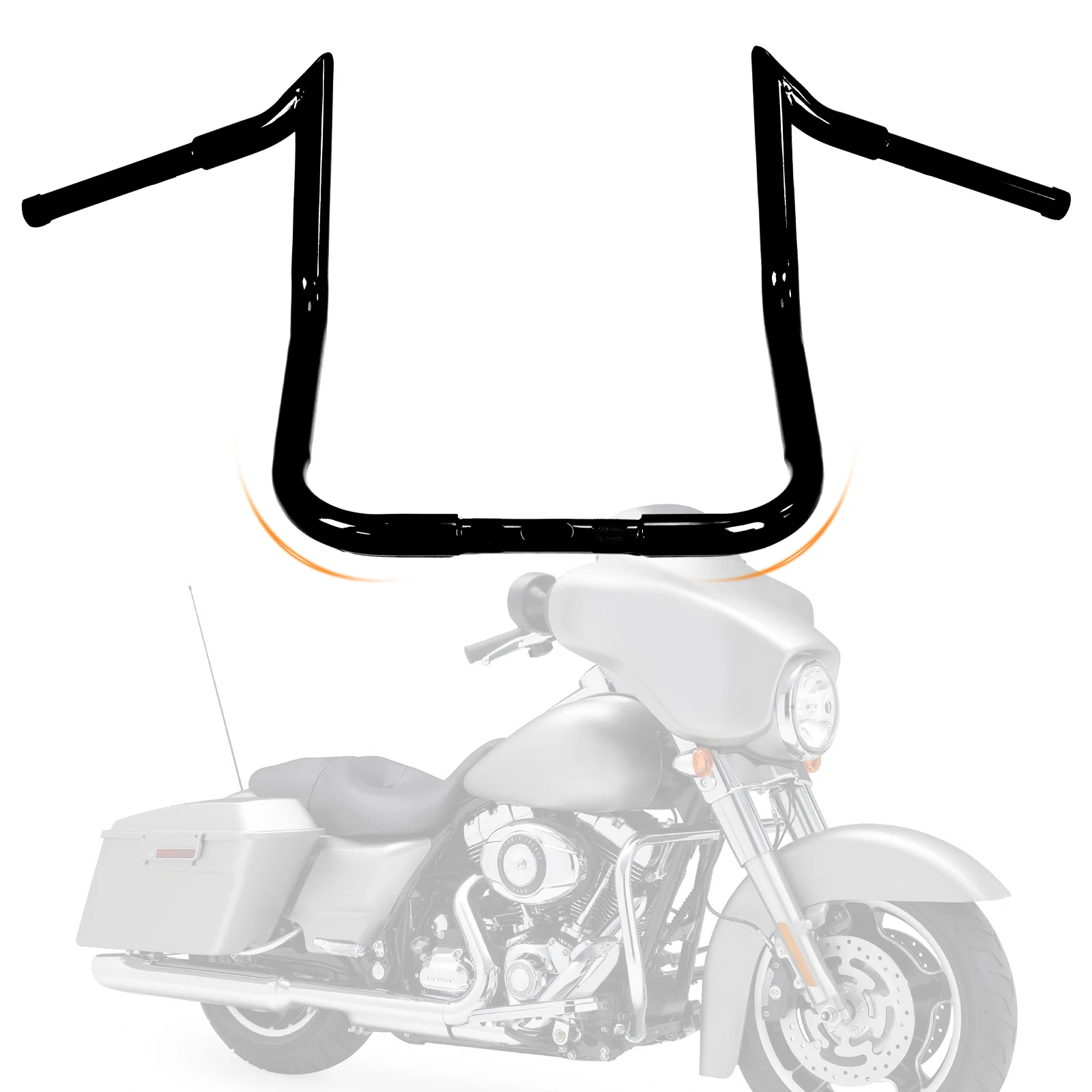 

16inch Meathook Monkey Bar Ape Hangers Handlebars Meathook Bars for Harley