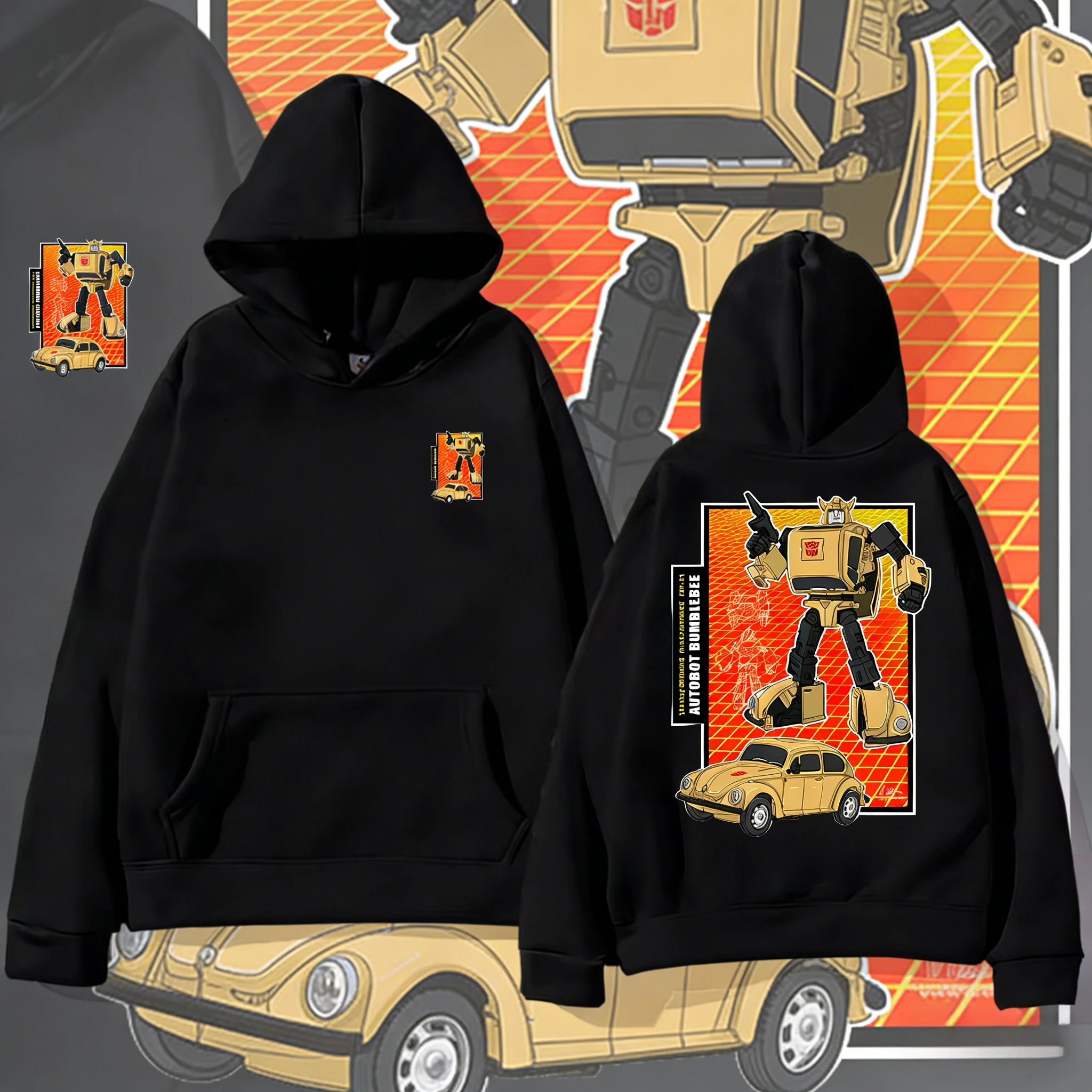 

2025-26 Осень/Зима Трансформеры Автоботы Графический 100% Хлопок Принт Hasbro Бренд Унисекс Детская Толстовка Повседневная Дышащая Y2k.