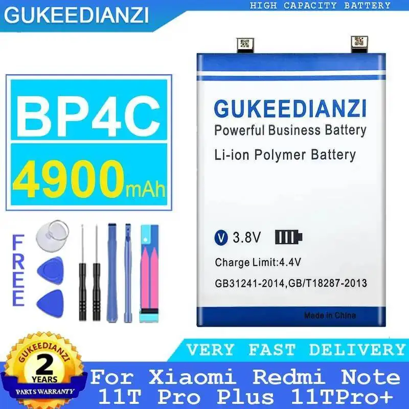 

Safe 4900Mah Mobile Phone Battery BP4C For Xiaomi Redmi Note 11T Pro Plus 11Tpro+