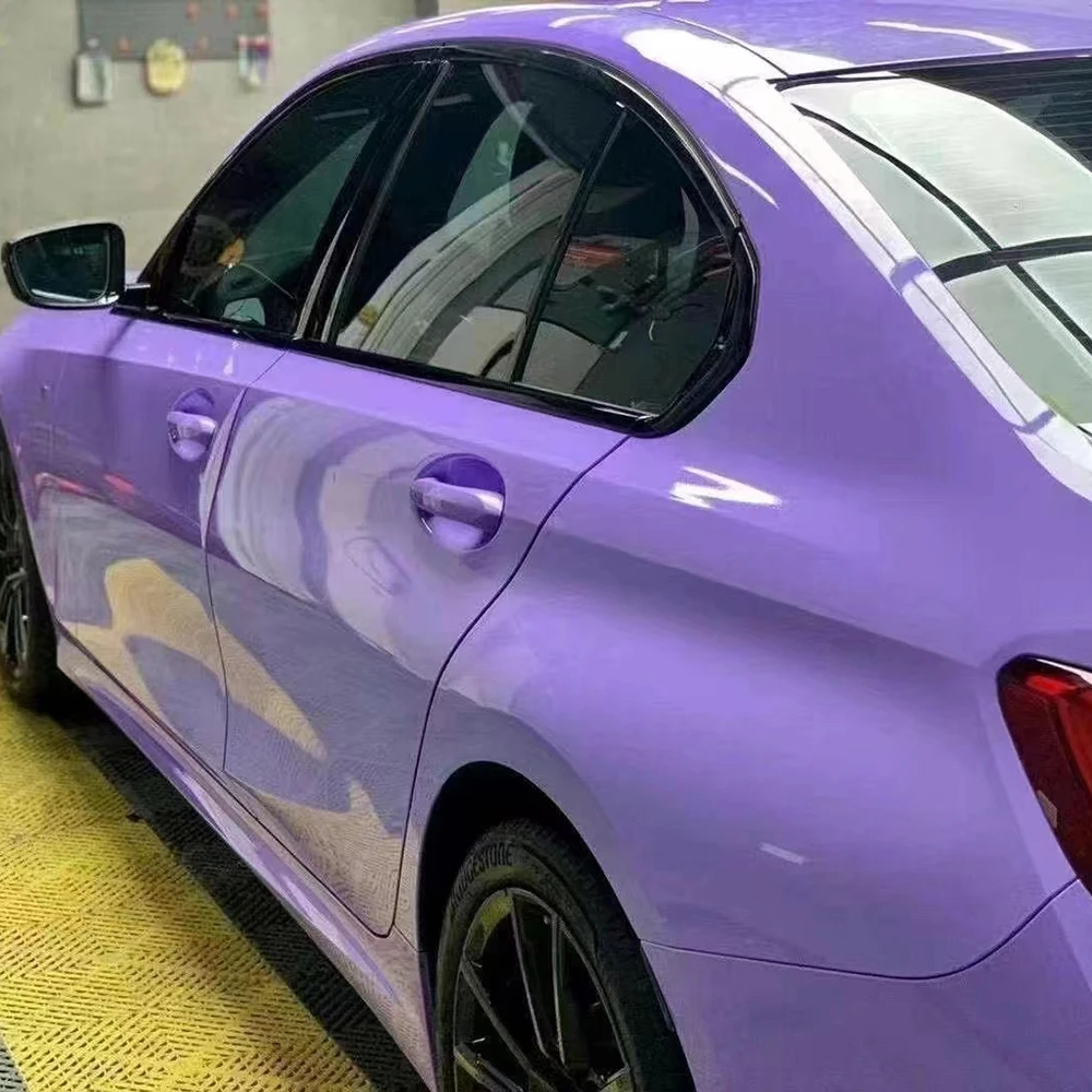 Wrapmaster 5M/10M/18M High Performance Auto Wrappen Kit Gloss Crystal Lavender Purple Vehicle Vinyl Wrap Rolls