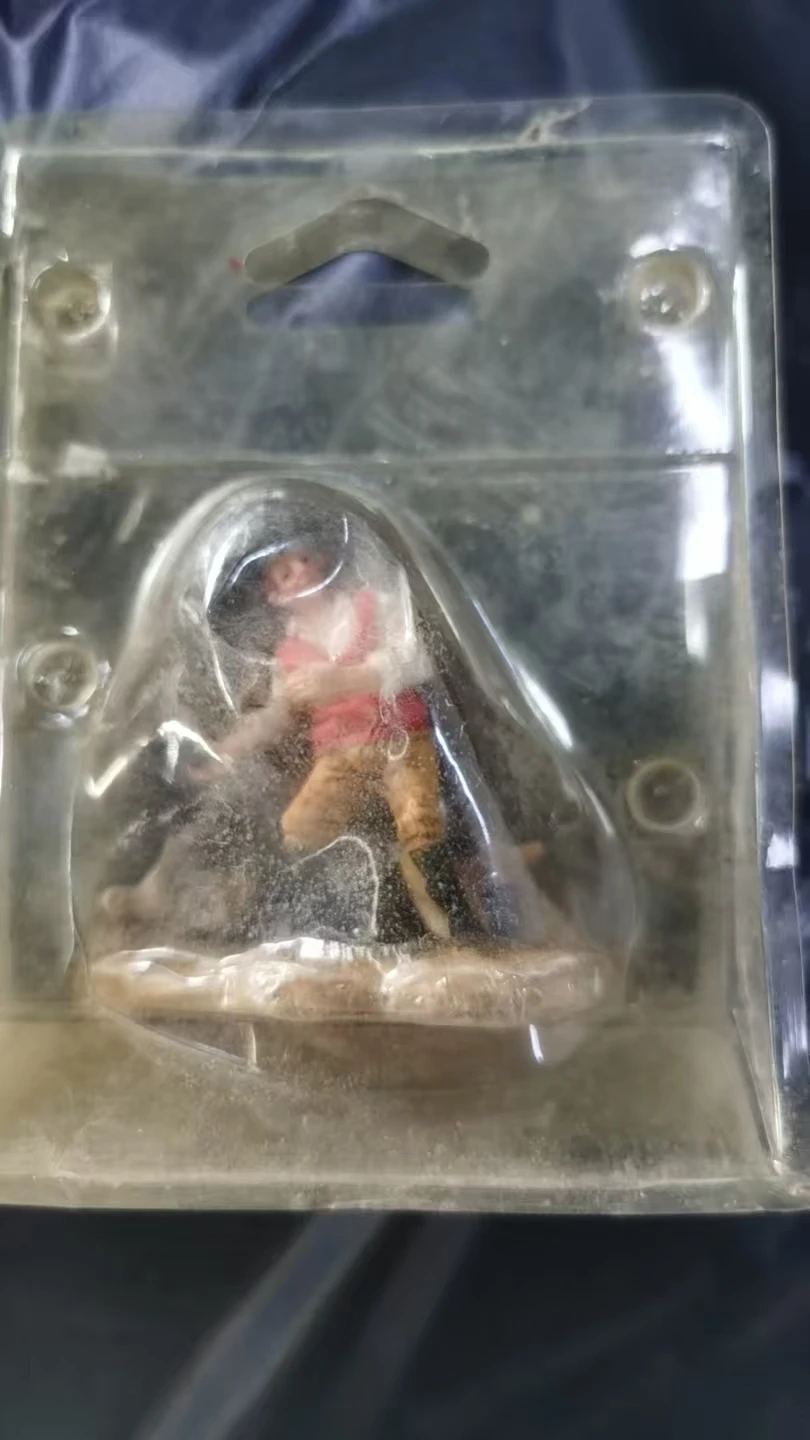 

Resin figure mental psychological sand table game box court therapy man feed pigeon