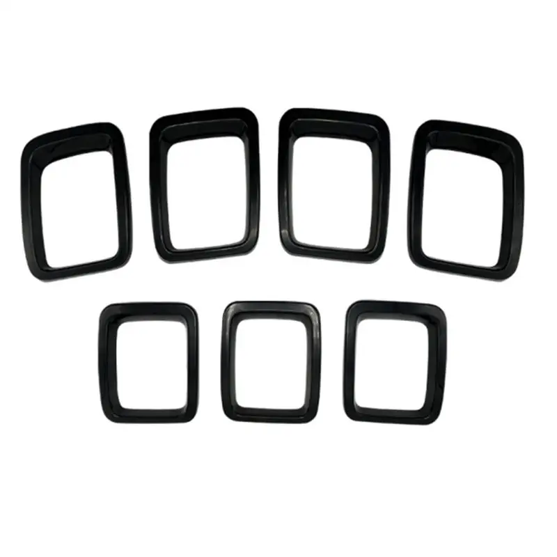 Multi-Purpose Car Front Grill Mesh Inserts Rings Covers Trim Inserts Kit For Jeep Compass MP 2017 2018 2019 2020