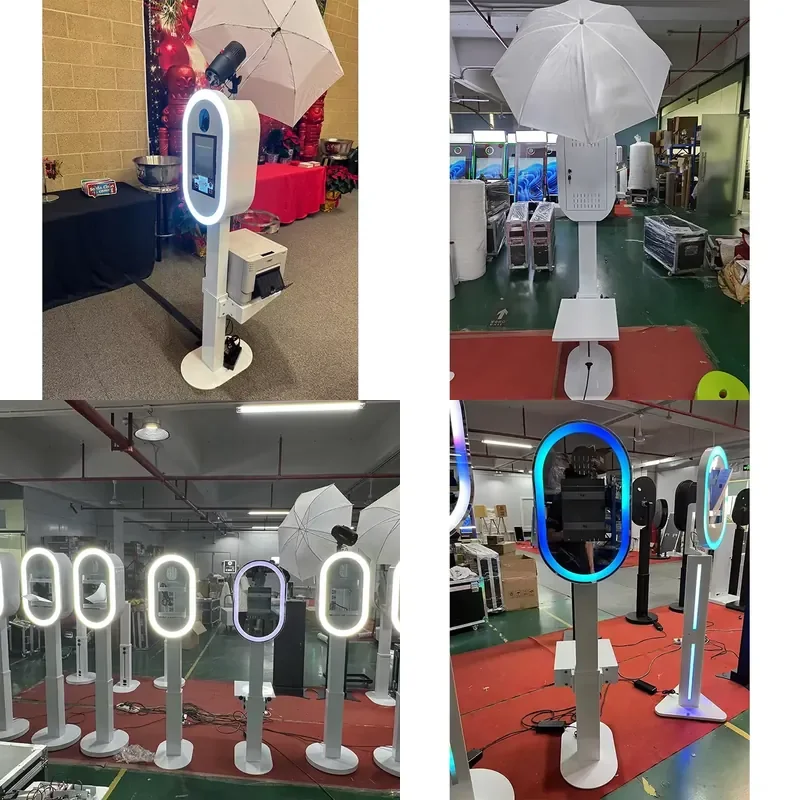Portable Selfie Photo Booth for Wedding Party with Printer Rack Compatible with iPad DSLR Camera