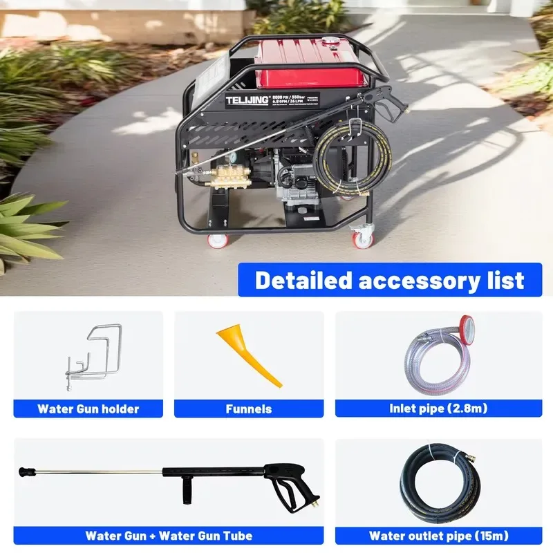 Hot Sale New OHV Commercial Professional 8000psi/550bar Heavy High Pressure Washer 36hp Engine Car Wash Shop